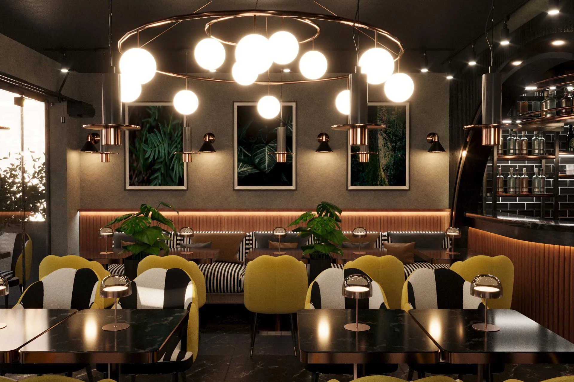 7TEA restaurant interior design by Palm Construction