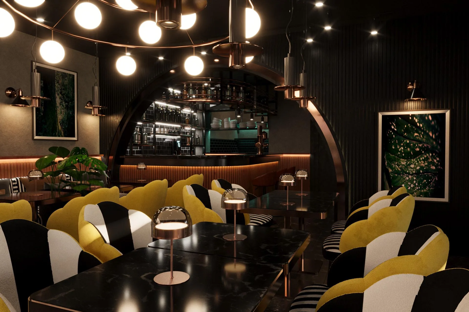 7TEA restaurant interior design by Palm Construction