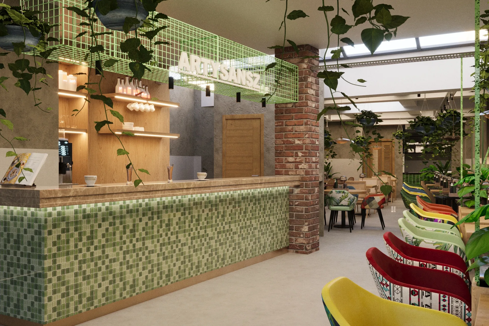 Artizans commercial interior project by Palm Construction