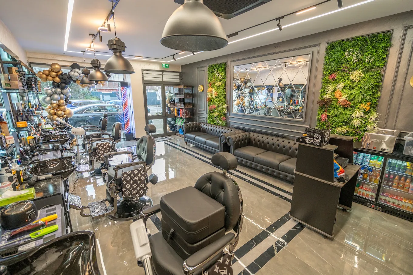 Capital Cutz Bletchley barber interior by Palm Construction