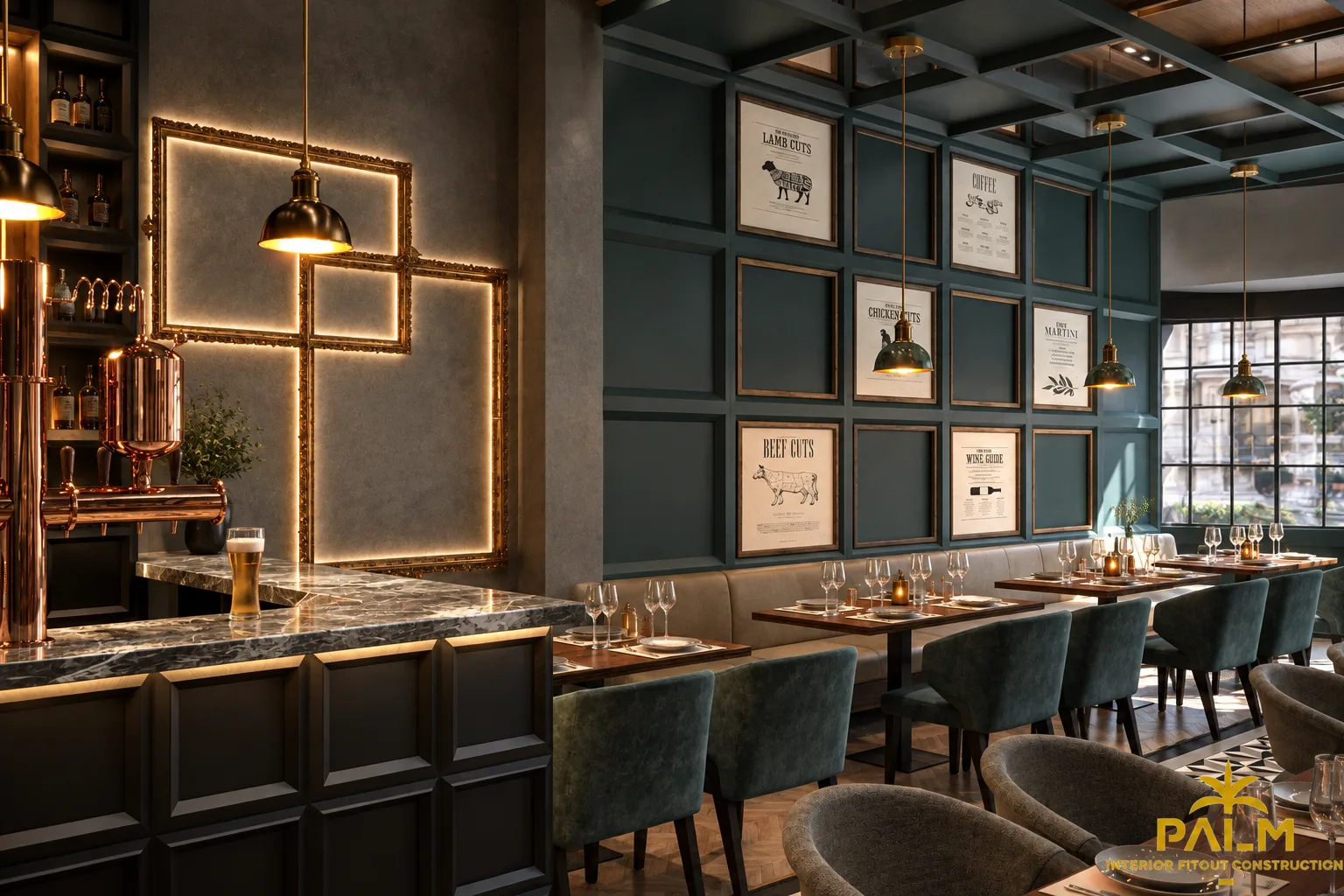 Ephesus Meze & Grill Colney interior project by Palm Construction