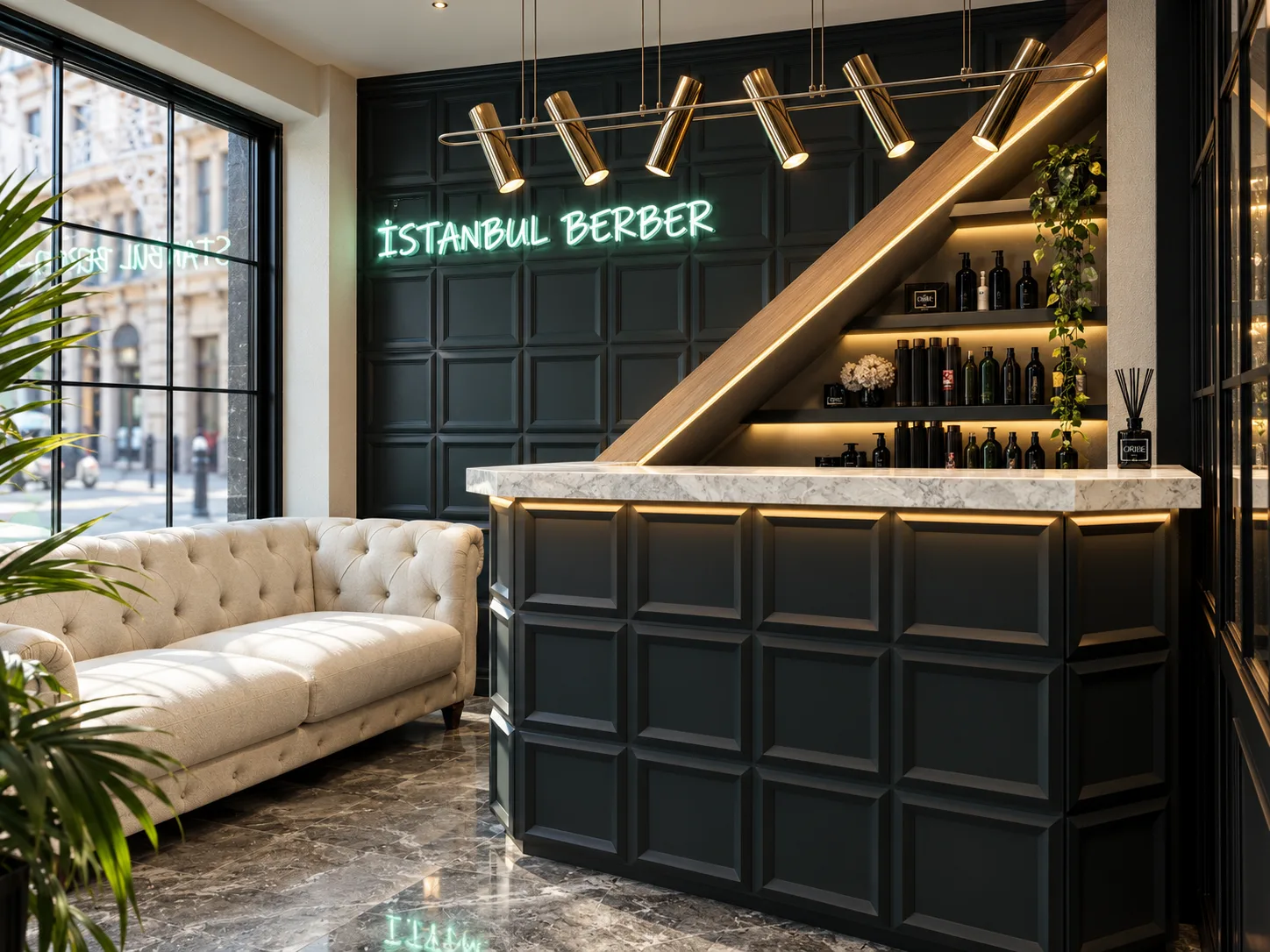 Istanbul Barber Wolverton Milton Keynes interior by Palm Construction