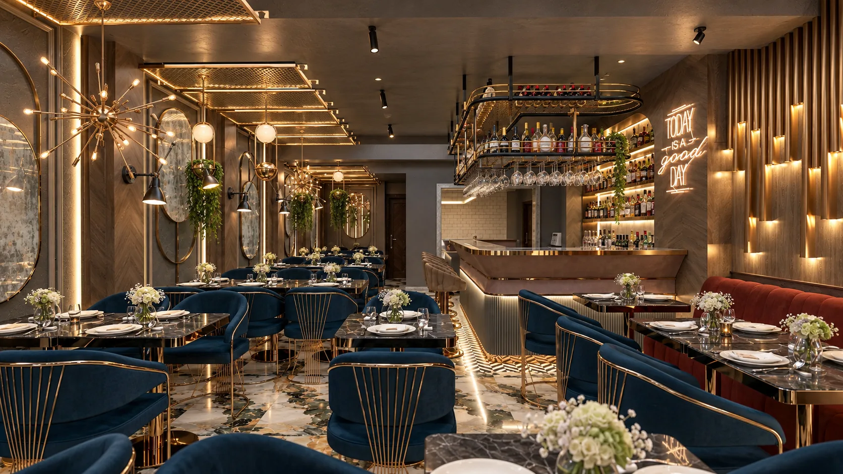 Mila Restaurant Chelmsford interior project by Palm Construction