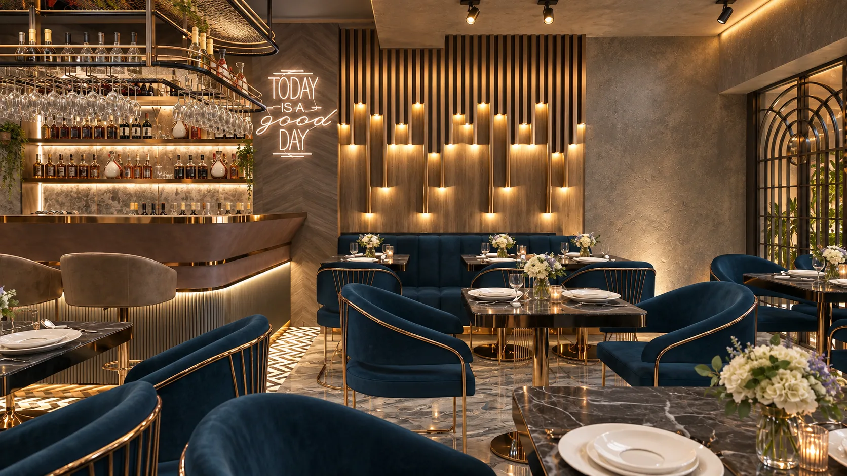 Mila Restaurant Chelmsford interior project by Palm Construction